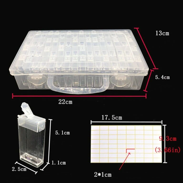 dimensions valisette rangement perles broderie diamant