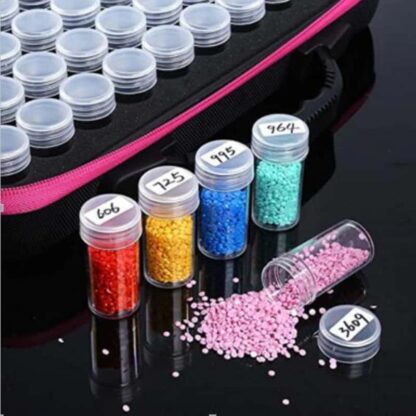 Example of diamond-embroidered rhinestone jars