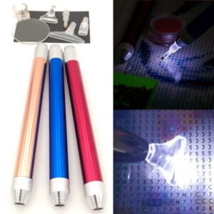 stylo lumineux loupe diamond painting