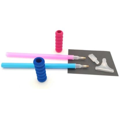 Kit of 2 diamond painting pens with heads and grips - Image 2