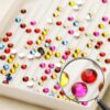 5 porte-clés licornes en broderie diamant