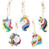 Porte-clés licorne broderie diamant