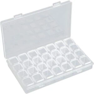 pillendoos-rangement-diamant-schilderij Opbergdoos diamond painting, pillendoos stijl, 28 vakken