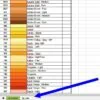 DMC diamond painting color chart (Excel spreadsheet XLSX download)