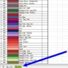 Tabella dei colori per la pittura a diamante DMC (foglio di calcolo Excel XLSX da scaricare)