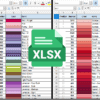 Tabella dei colori per la pittura a diamante DMC (foglio di calcolo Excel XLSX da scaricare)