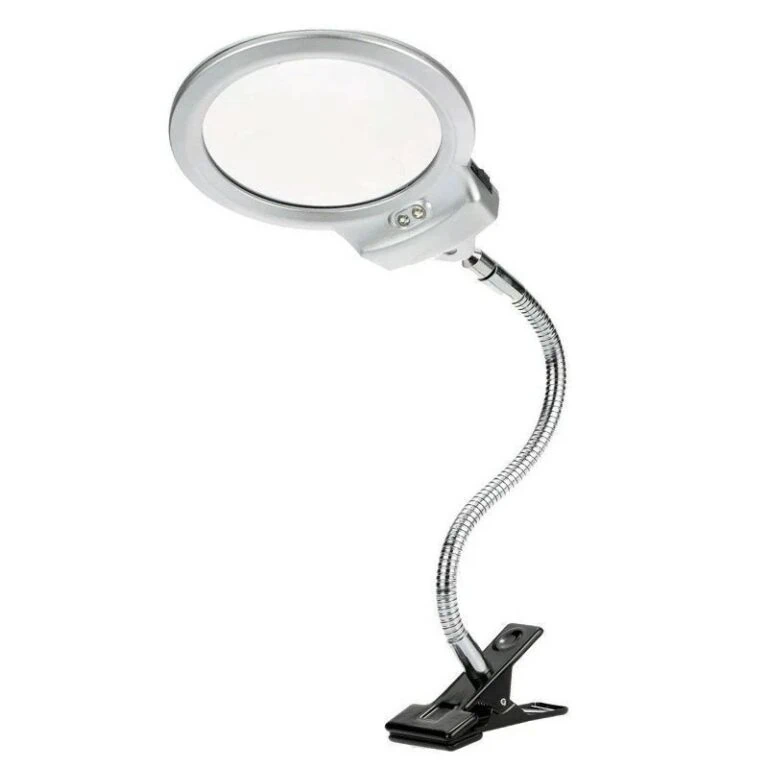 Flexibel clip-on vergrootglas met LED-lampje