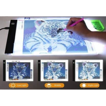 Tablette lumineuse A4 + support et pinces – Image 2