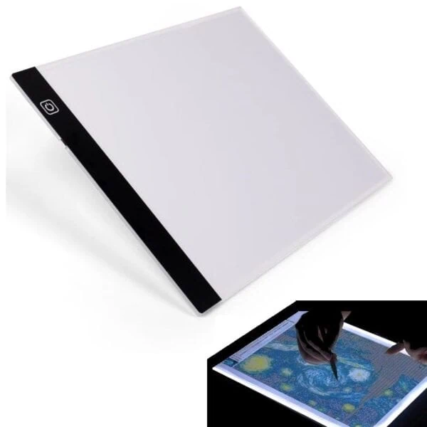 illuminált_tablet11 A4-es világító polc + tartó és klipszek