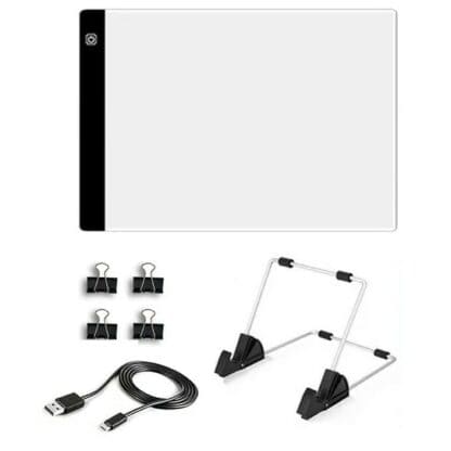 Tablette lumineuse A4 + support et pinces – Image 3