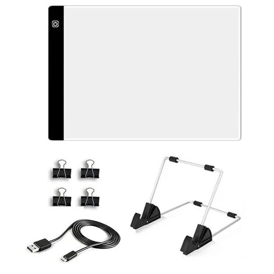 illuminált_pad2 A4-es világító polc + tartó és klipszek