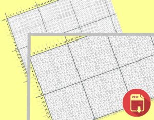 Toile vierge diamants ronds carrés modèle gabarit